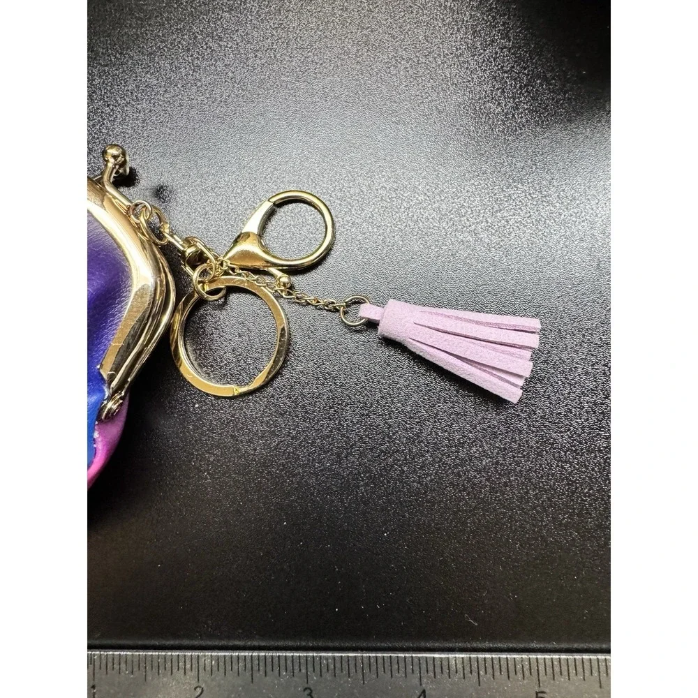 OULGUN Asian Ethnic Art Coin Purse Keychain Kiss Lock Mini Wallet‎